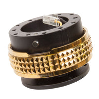 NRG Quick Release Kit - Pyramid Edition - Black Body / Chrome Gold Ring - Interior Accessories