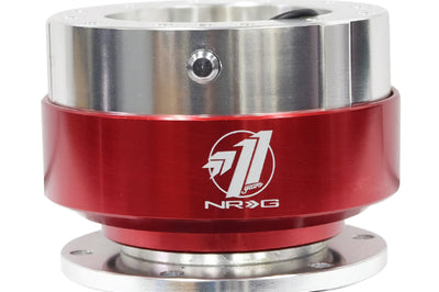 NRG Quick Release - Silver Body/ Red Chrome Ring - Interior Accessories