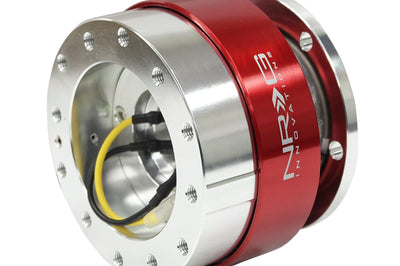 NRG Quick Release - Silver Body/ Red Chrome Ring - Interior Accessories