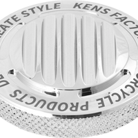 Kens Factory Nx Lvl Gas Cap Finned Chrome Dummy For M8 Lh - Harddrive Products