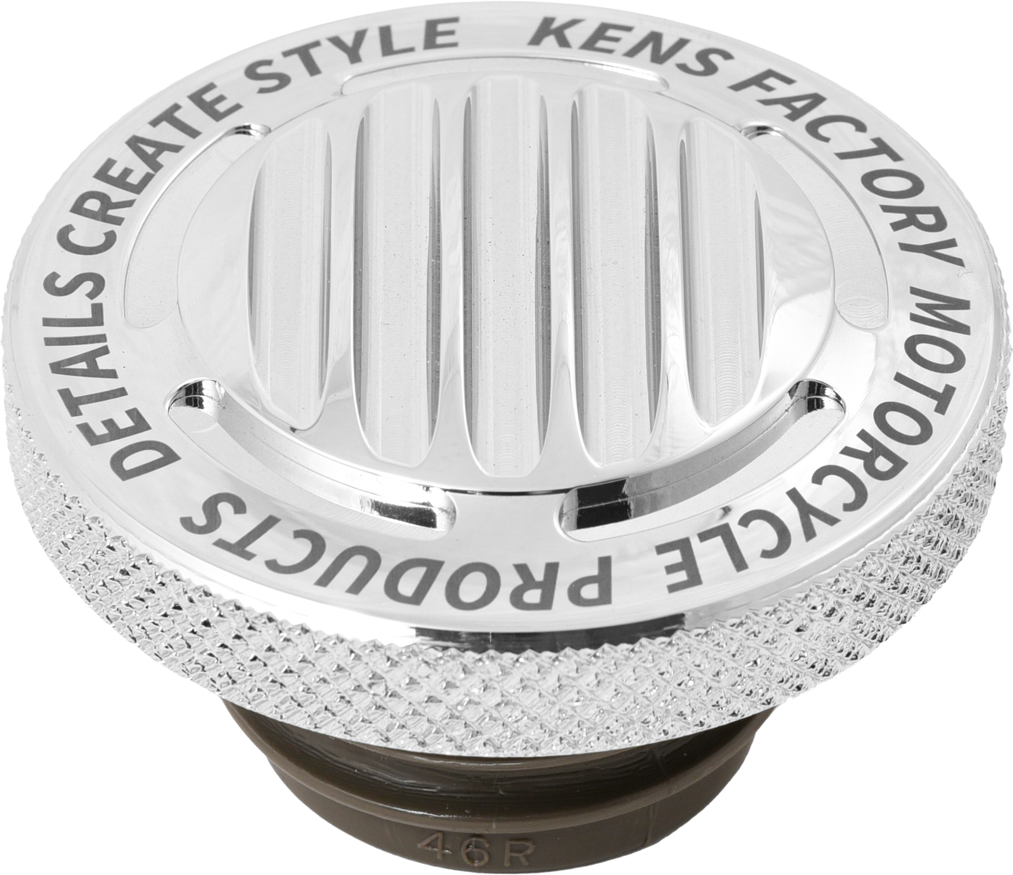 Kens Factory Nx Lvl Gas Cap Finned Chrome Rachet Screw Rh - Harddrive Products