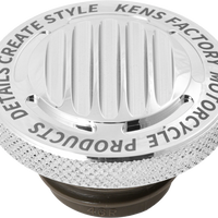 Kens Factory Nx Lvl Gas Cap Finned Chrome Rachet Screw Rh - Harddrive Products