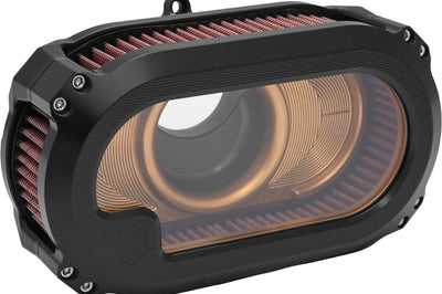 KENS FACTORY Nxt Lvl Air Cleaner W/Glass `23cvo `24 Rg Flhx Blkw/Gold - Cleaners