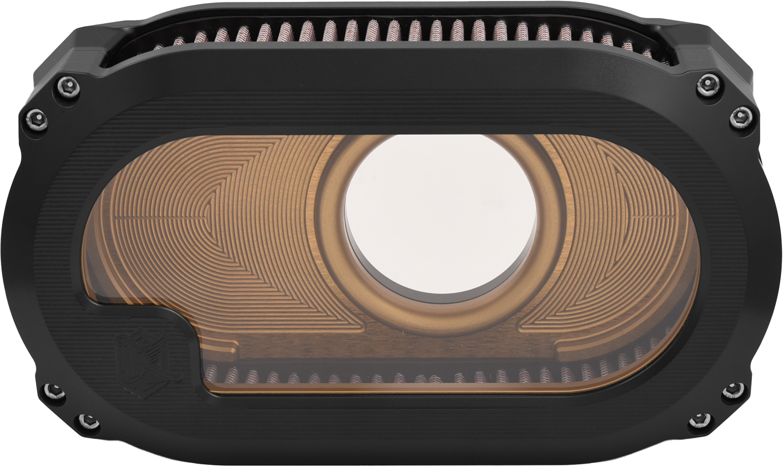 Kens Factory Nxt Lvl Air Cleaner W/glass `23cvo `24 Rg Flhx Blkw/red Black/Gold Harddrive Products