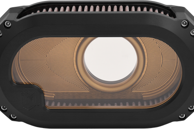 Kens Factory Nxt Lvl Air Cleaner W/glass `23cvo `24 Rg Flhx Blkw/red Black/Gold Harddrive Products