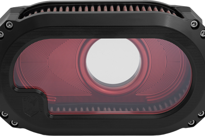 Kens Factory Nxt Lvl Air Cleaner W/glass `23cvo `24 Rg Flhx Blkw/red Black/Red Harddrive Products