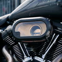 Kens Factory Nxt Lvl Air Cleaner W/glass `23cvo `24 Rg Flhx Blkw/red Black/Gold Harddrive Products