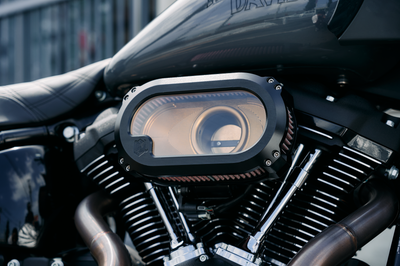 Kens Factory Nxt Lvl Air Cleaner W/glass `23cvo `24 Rg Flhx Blkw/red Harddrive Products