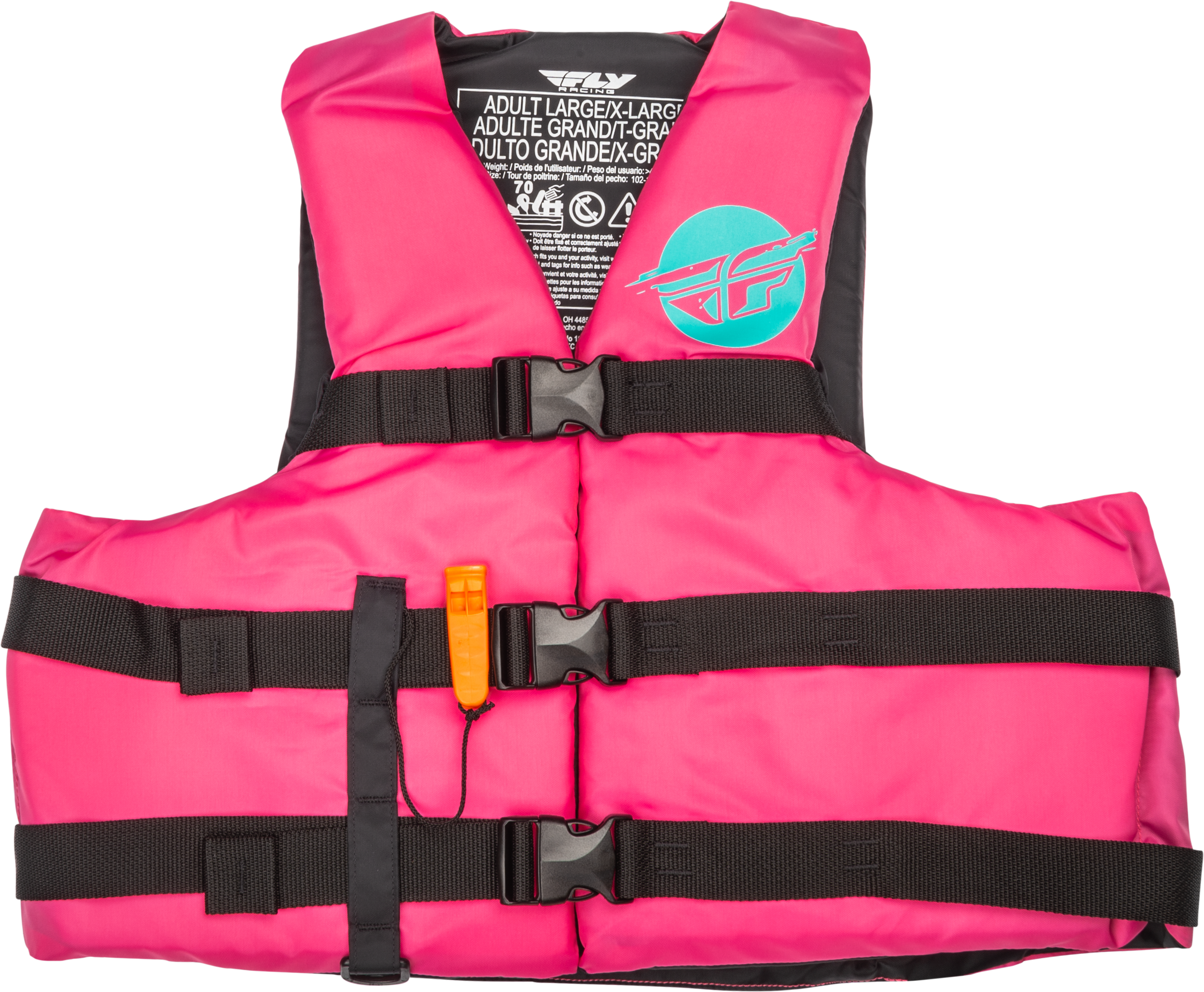FLY RACING Nylon Flotation Vest Neon Pink/Teal Sm/Md - Vests