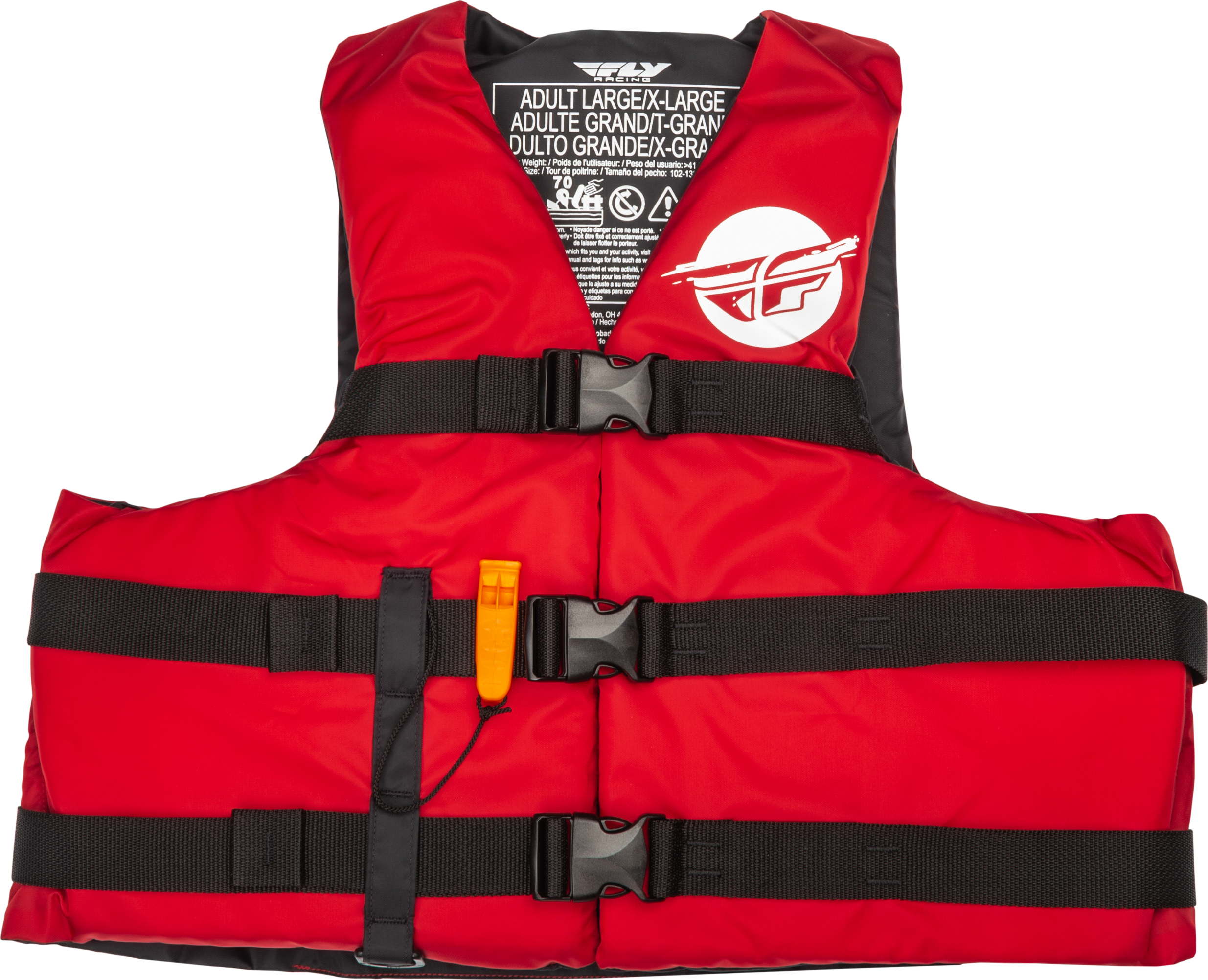 FLY RACING Nylon Flotation Vest Red/White Xs - Vests