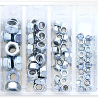 Bolt Nylon Locking Nut Assortment 100 Piece Kit - Tires & Wheels
