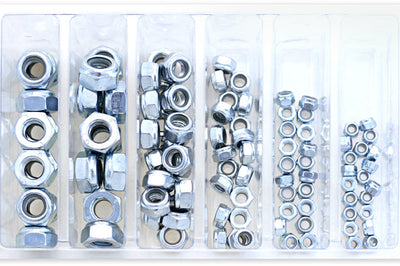 Bolt Nylon Locking Nut Assortment 100 Piece Kit - Tires & Wheels