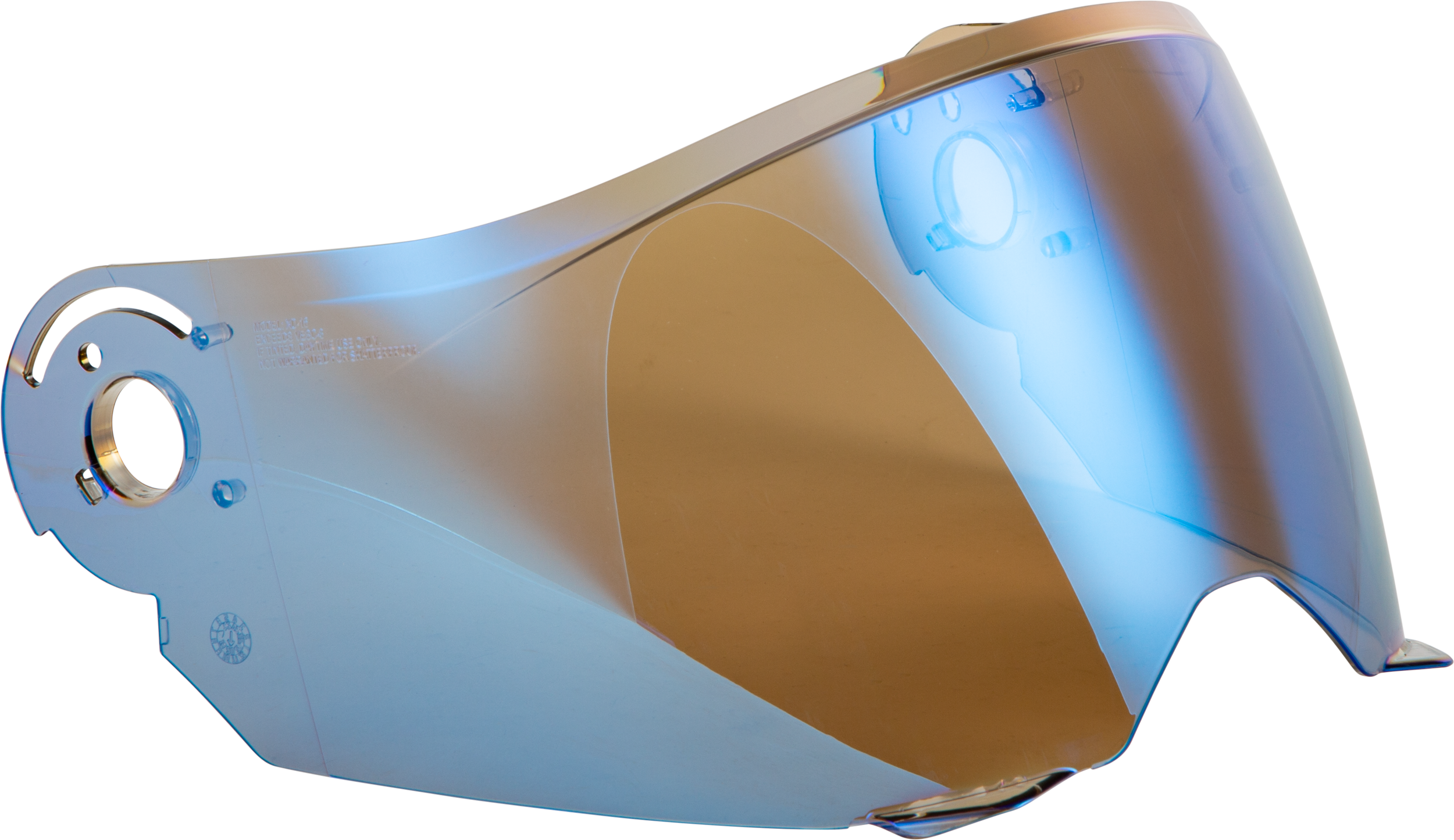FLY RACING Odyssey Shield Blue Mirror - Helmet Accessories