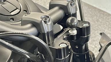 Helibars Offset Riser Black W/ Ram Mnt `20-up Pan America - Harddrive Products