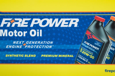 Fire Power Oil Display Sign - Harddrive Products