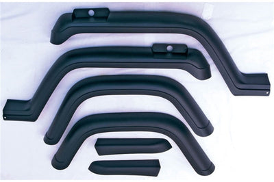 OMIX Omix 6-Piece Fender Flare Kit- 87-95 Wrangler YJ - Flares & Trim