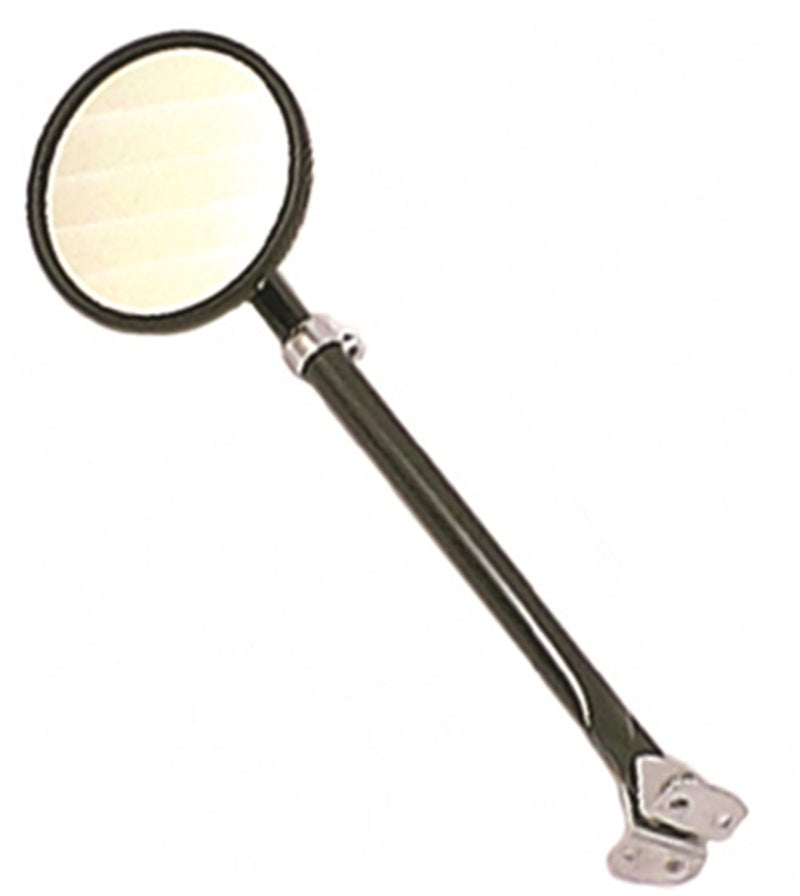OMIX Omix Round Mirror w/ Arm & Bracket Black- 41-64 Willys - Exterior Styling