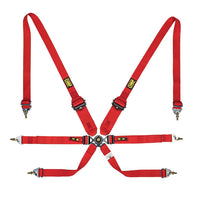 OMP Safety Harness One 2In Endurance Red Pull Down - (Fia 8853-2016)