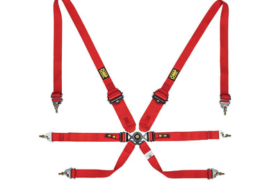 OMP Safety Harness One 2In Endurance Red Pull Down - (Fia 8853-2016)