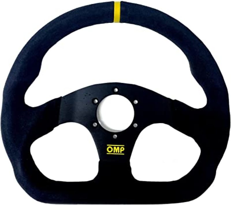 OMP Superquadro Steering Wheel - Small Spokes - Suede (Black) - Interior Accessories