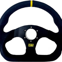 OMP Superquadro Steering Wheel - Small Spokes - Suede (Black) - Interior Accessories