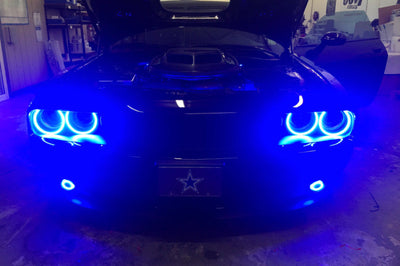 ORACLE Lighting Oracle 15-21 Dodge Challenger Waterproof LED Fog Light Halo Kit - ColorSHIFT - Lights
