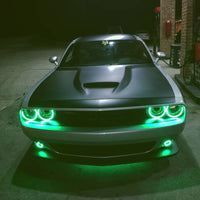 ORACLE Lighting Oracle 15-21 Dodge Challenger Waterproof LED Fog Light Halo Kit - ColorSHIFT - Lights