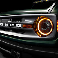 ORACLE Lighting Oracle 2021+ Ford Bronco Oculus Bi-LED Projector Headlights - Amber/White Switchback - Lights