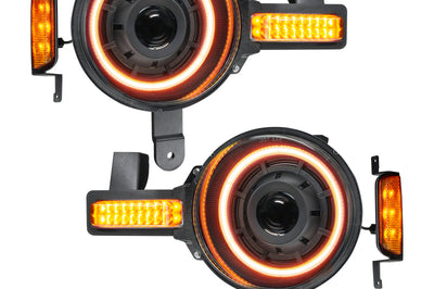 ORACLE Lighting Oracle 2021+ Ford Bronco Oculus Bi-LED Projector Headlights - Amber/White Switchback - Lights