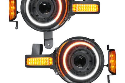 ORACLE Lighting Oracle 2021+ Ford Bronco Oculus Bi-LED Projector Headlights - Amber/White Switchback - Lights