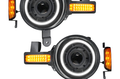 ORACLE Lighting Oracle 2021+ Ford Bronco Oculus Bi-LED Projector Headlights - Amber/White Switchback - Lights
