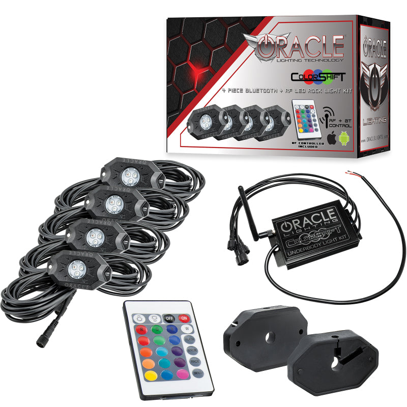 ORACLE Lighting Oracle Bluetooth + RF Underbody Rock Light Kit - 4 PCS - ColorSHIFT - Lights