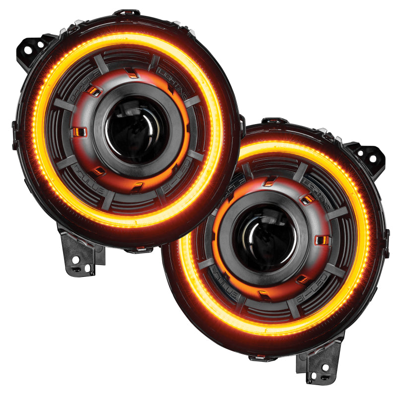 ORACLE Lighting Oracle Jeep JL/Gladiator JT Oculus Switchback Bi-LED Projector Headlights - Amber/White - Lights