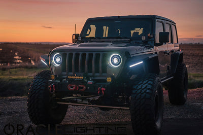 ORACLE Lighting Oracle Jeep JL/Gladiator JT Oculus Switchback Bi-LED Projector Headlights - Amber/White - Lights