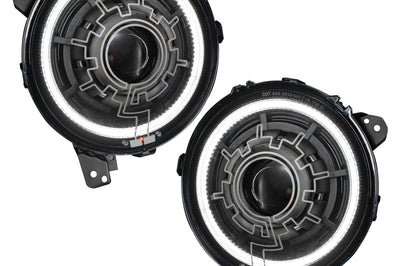 ORACLE Lighting Oracle 18-22 Jeep Wrangler JL / 20-22 Gladiator JT Oculus Bi-LED Projector Headlights - Lights