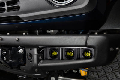 ORACLE Lighting 21-22 Ford Bronco Triple LED Fog Light Kit for Steel Bumper - Yellow - Lights