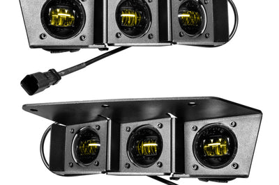 ORACLE Lighting 21-22 Ford Bronco Triple LED Fog Light Kit for Steel Bumper - Yellow - Lights