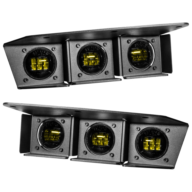 ORACLE Lighting 21-22 Ford Bronco Triple LED Fog Light Kit for Steel Bumper - Yellow - Lights