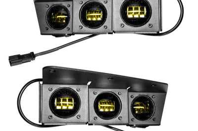 ORACLE Lighting 21-22 Ford Bronco Triple LED Fog Light Kit for Steel Bumper - Yellow - Lights