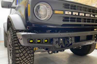ORACLE Lighting 21-22 Ford Bronco Triple LED Fog Light Kit for Steel Bumper - Yellow - Lights