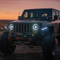 ORACLE Lighting Oracle Oculus Bi-LED Projector Headlights for Jeep JL/Gladiator JT - Matte Black - 5500K - Lights