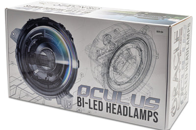 ORACLE Lighting Oracle Oculus Bi-LED Projector Headlights for Jeep JL/Gladiator JT - Satin Silver - 5500K - Lights