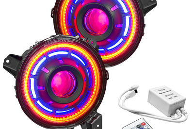 ORACLE Lighting Oracle Oculus Bi-LED Projector Headlights for Jeep JL/Gladiator JT - ColorSHIFT w/ Simple Controller