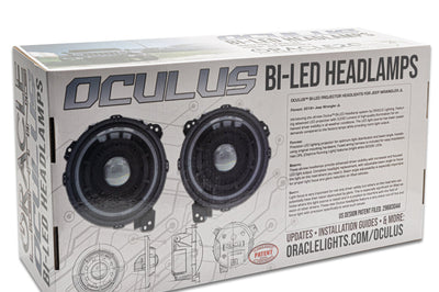 ORACLE Lighting Oracle Oculus Bi-LED Projector Headlights for Jeep JL/Gladiator JT - Matte Black - 5500K - Lights