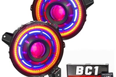 ORACLE Lighting Oracle Oculus Bi-LED Projector Headlights for Jeep JL/Gladiator JT - ColorSHIFT w/ BC1 Controller