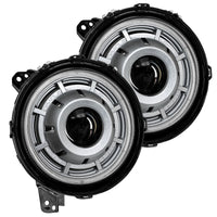 ORACLE Lighting Oracle Oculus Bi-LED Projector Headlights for Jeep JL/Gladiator JT - Satin Silver - 5500K - Lights