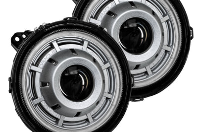 ORACLE Lighting Oracle Oculus Bi-LED Projector Headlights for Jeep JL/Gladiator JT - Satin Silver - 5500K - Lights
