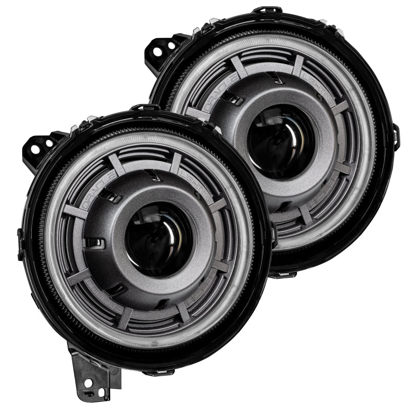 ORACLE Lighting Oracle Oculus Bi-LED Projector Headlights for Jeep JL/Gladiator JT - Graphite Metallic - 5500K - Lights