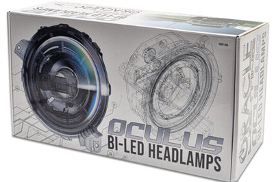 ORACLE Lighting Oracle Oculus Bi-LED Projector Headlights for Jeep JL/Gladiator JT - Satin Silver - 5500K - Lights