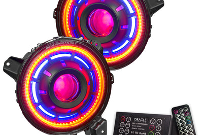 ORACLE Lighting Oracle Oculus Bi-LED Projector Headlights for Jeep JL/Gladiator JT - ColorSHIFT 2 - Lights